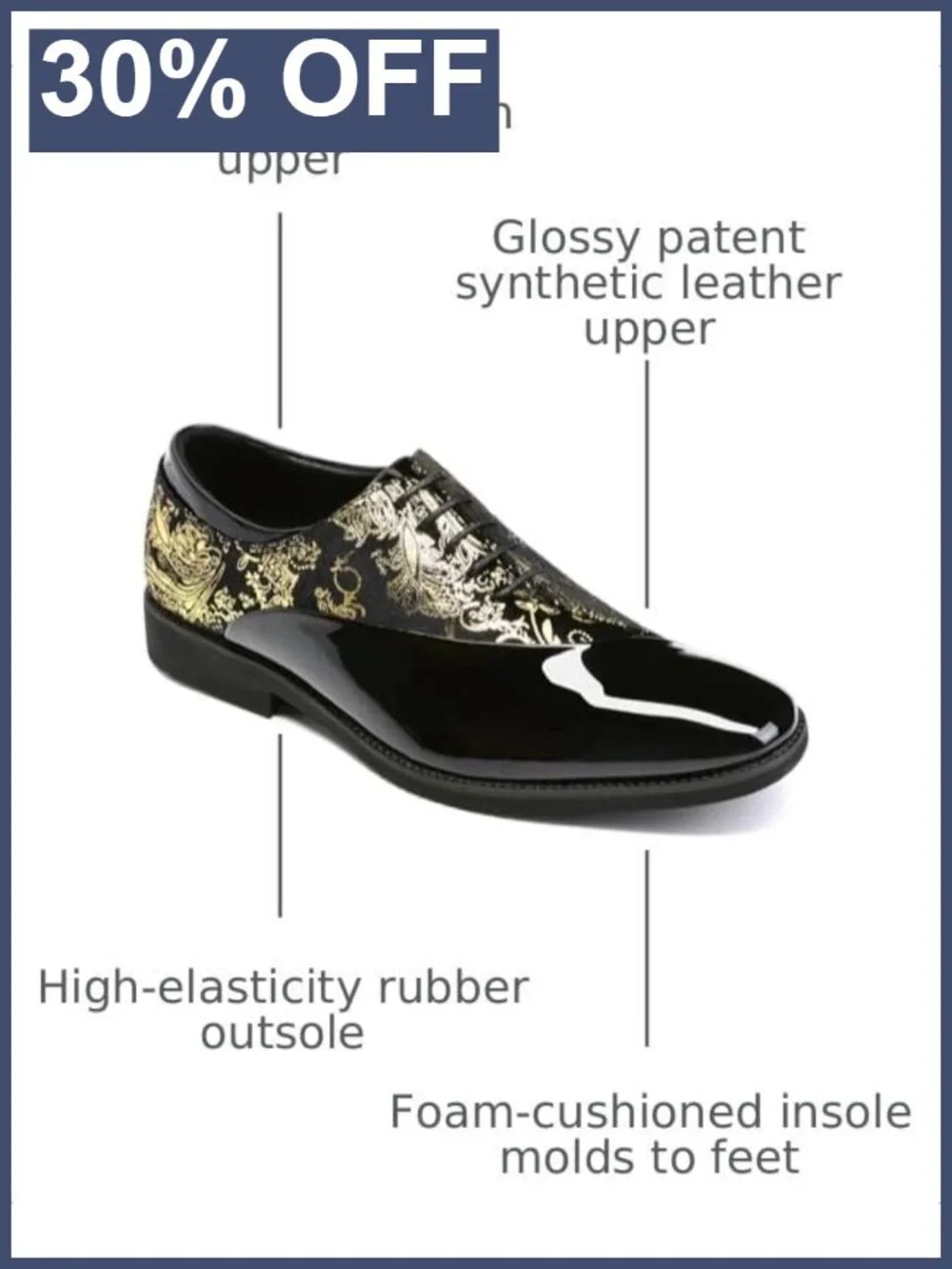 Patent Velvet Oxford Formal Tuxedo Dress Shoes